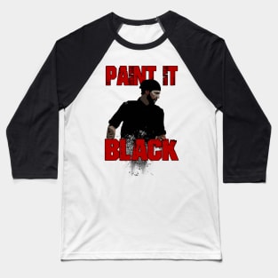 Wolf | Paint It Black Baseball T-Shirt